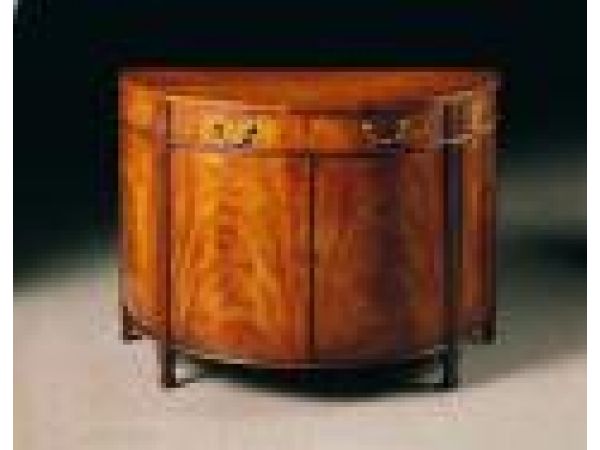 2305 - Adam-style mahogany semi-circular commode