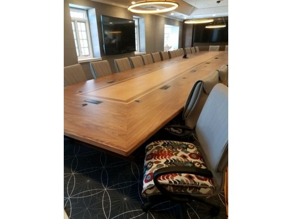 BK Barrit 36 Foot Custom Conference Table With Data and Electric!!