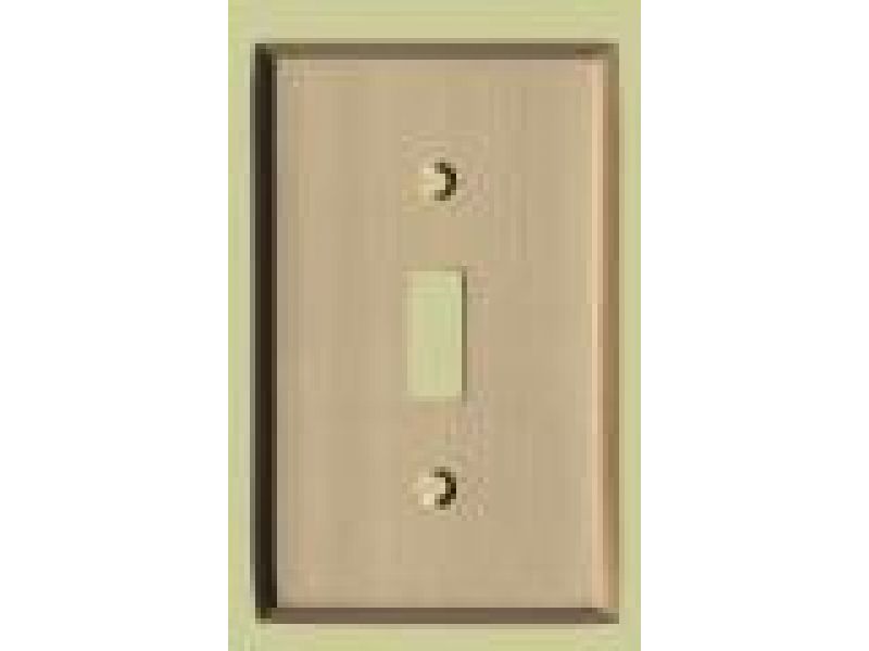 Single Toggle Switchplates: Solid Brass