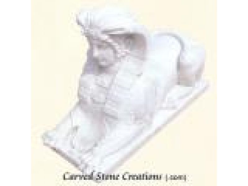 FIG-M075, ''The Sphinx''- Hand-Carved Marble Statuary
