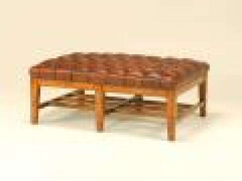 9878 Upholstered Bench with Tufting and Buttons