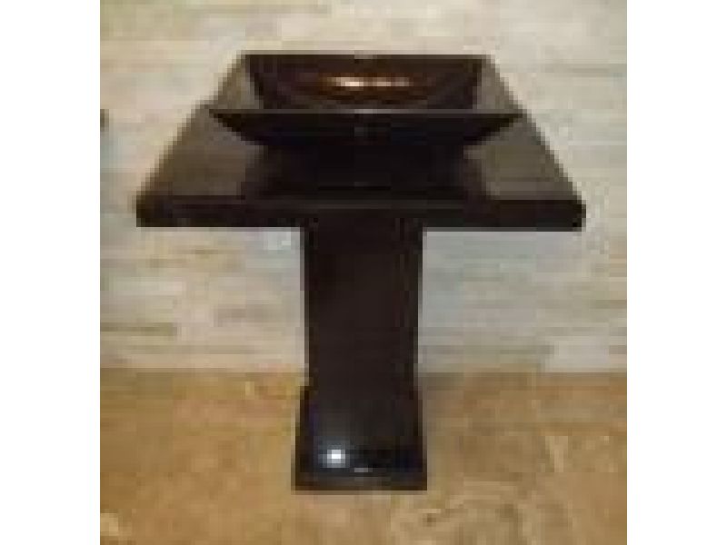 ABP-800, ''Contemporary'' Black Granite Pedestal Sink