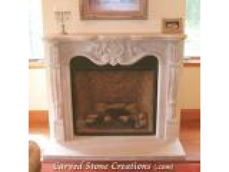 FP-081-T, ''Traditional Country Classic''-Travertine Fireplace Surround