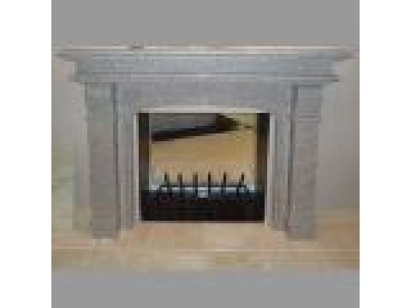 FP-065, ''Contemporized/Transitional'' Hand-Carved Fireplace Surround