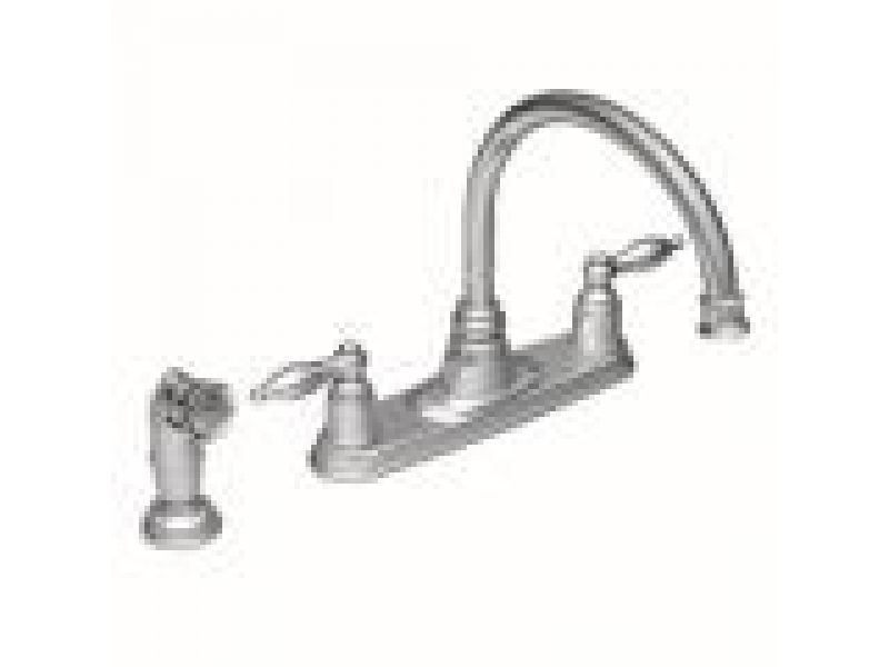 Two Handle Kitchen Faucet with Matching Finish Sid