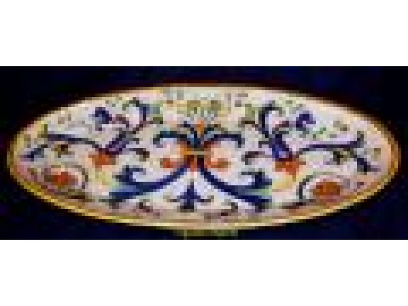 1035/66 26'' Oval Holiday Serving Platter - Deruta Antica