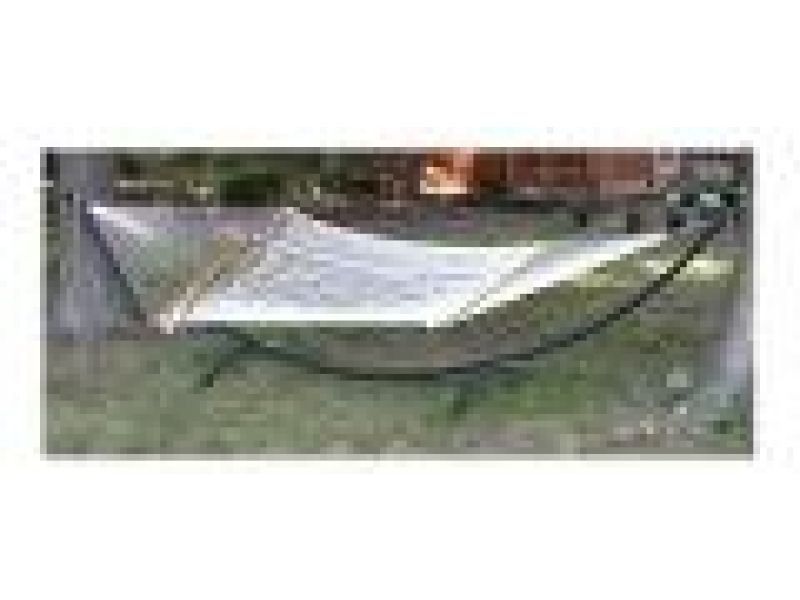 Cotton Woven Hammock w/Metal Arch Stand