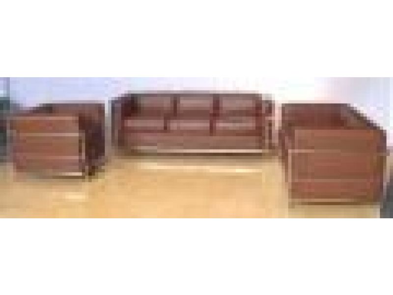 SL 141 Brown, Leather Sofa