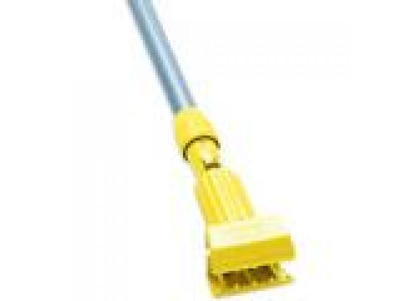 H245 Gripper‚ Clamp Style Wet Mop Handle, Plastic Yellow Head, Fiberglass Handle