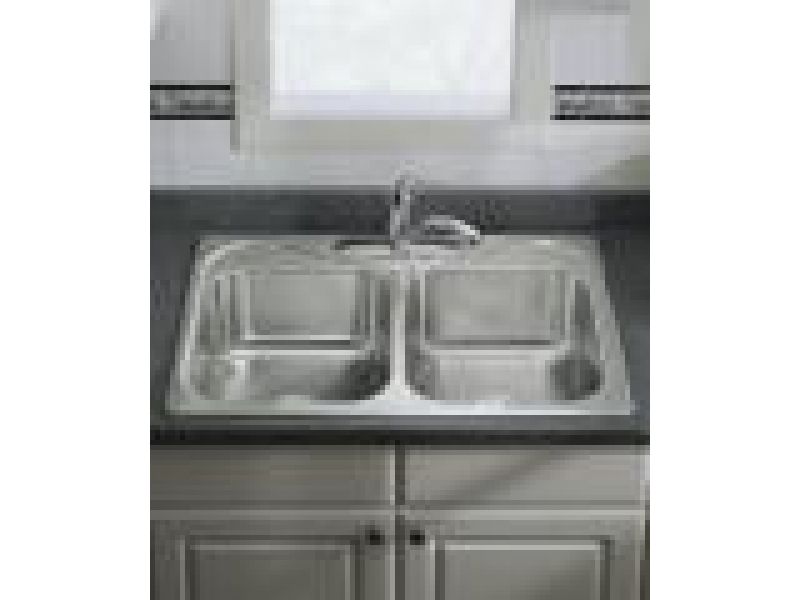 11402-3 double-basin kitchen sink