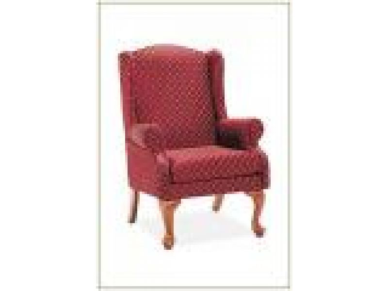 Wing back armchair with Queen Anne legs