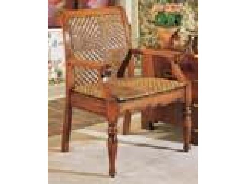 4428-000 Leather / Wood Arm Chair