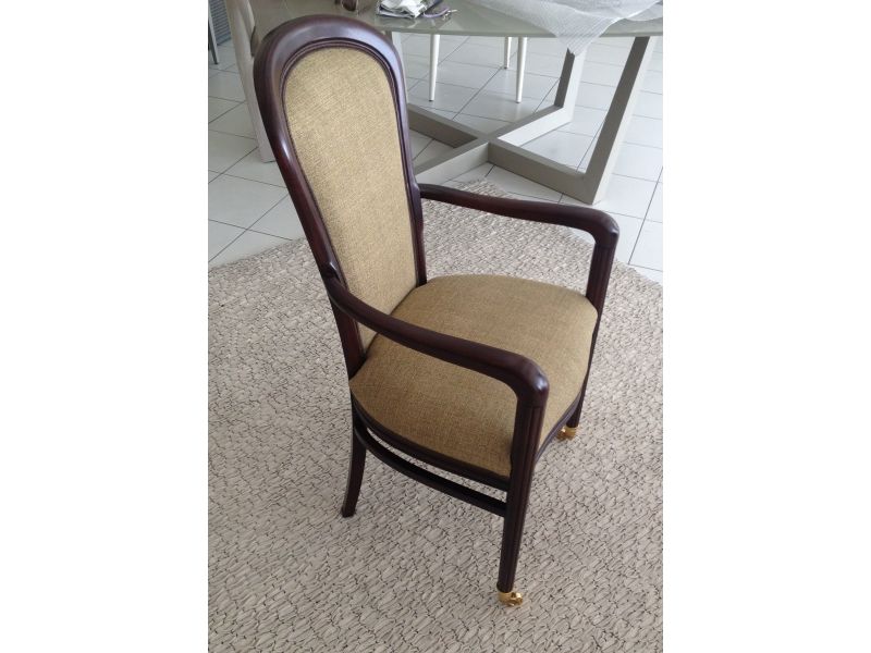 reeded wood dining restaurant chair