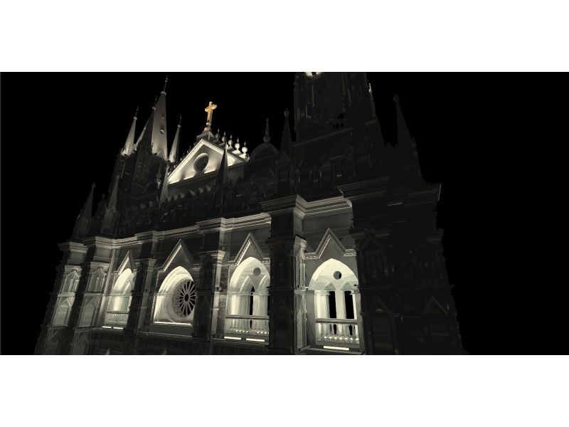 Monumental Architecture Lighting/ Saint Anne Cathedral - El Salvador