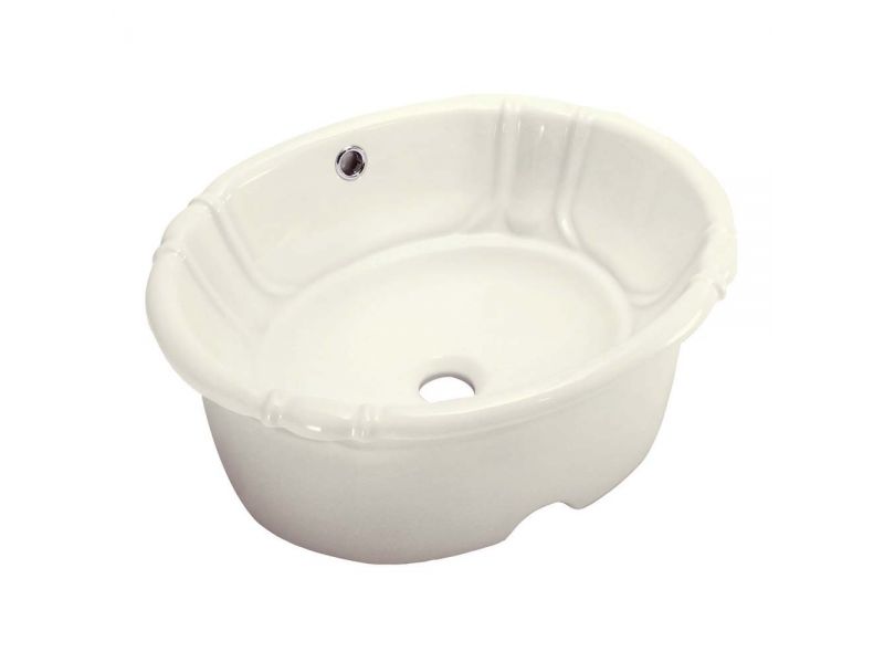 1495-CBN 19 inch Drop-In Biscuit Lavatory with Overflow 