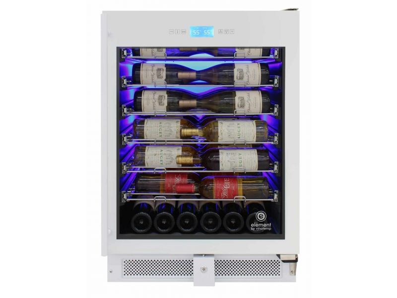41-Bottle Single-Zone Wine Cooler (White)