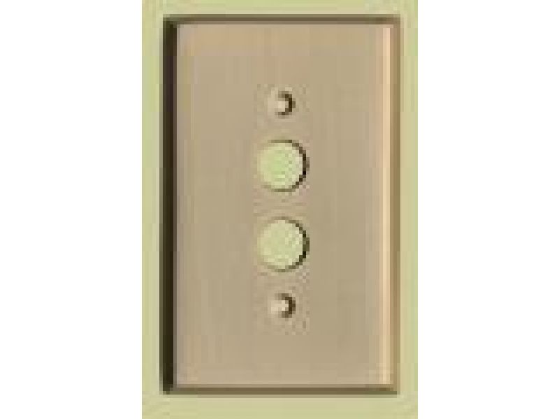 Single Push-Button Switchplates: Solid Brass