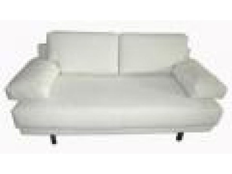 SL 246 White, White Fabric Sofa
