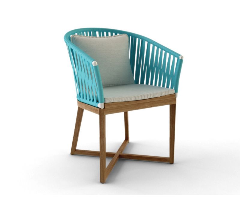 Turquoise Curved Strap Chair