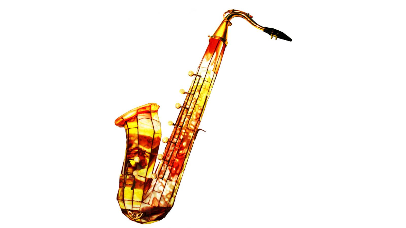 Stained Glass Illuminated Saxophone