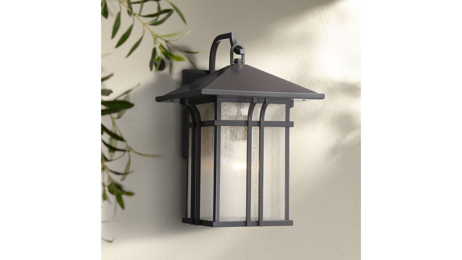 Syon Bronze and Glass Outdoor Wall Light