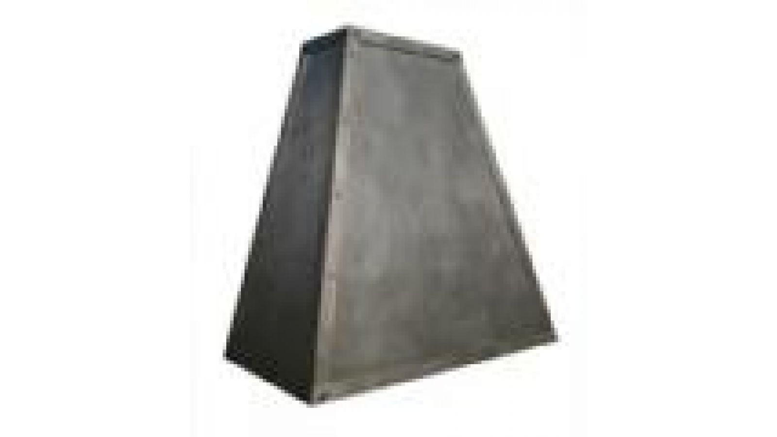 Distressed Steel Pyramid Hood with Rivets, Clavos,