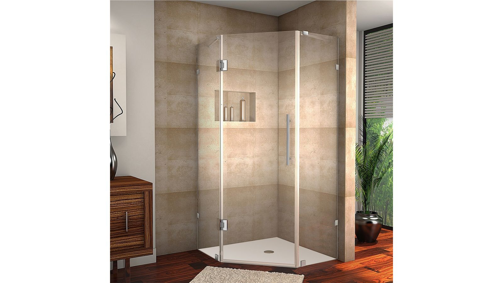Aston Neoscape Completely Frameless Neo-Angle Shower Enclosure 