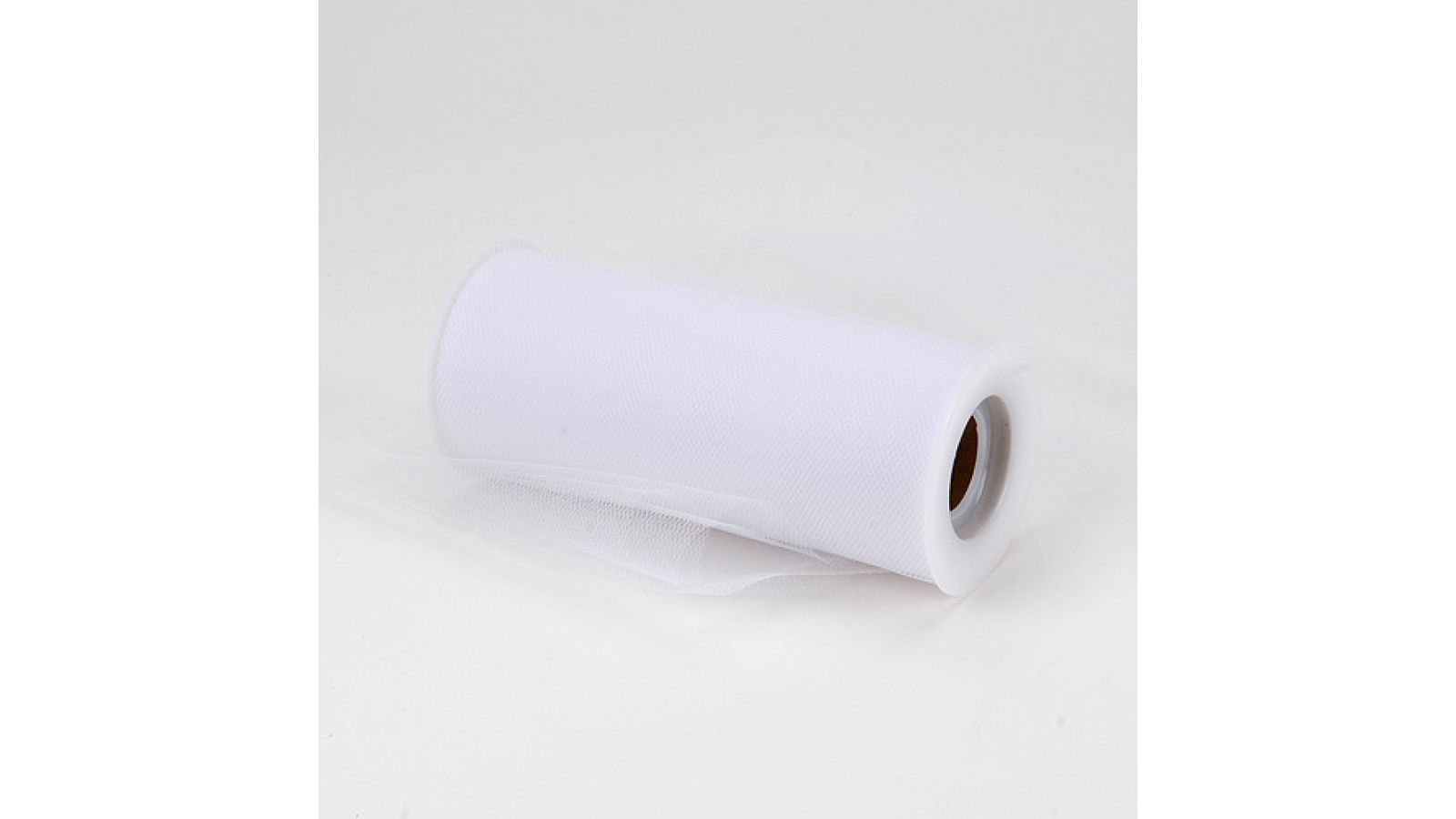 6 inch White Premium Polyester Tulle Fabric