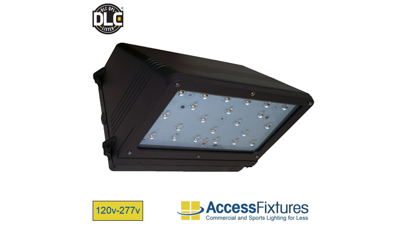 HEZE 43w LED Wall Pack 120-277v, 100w HID EQV, L70@213K Hrs EXTREME LIFE
