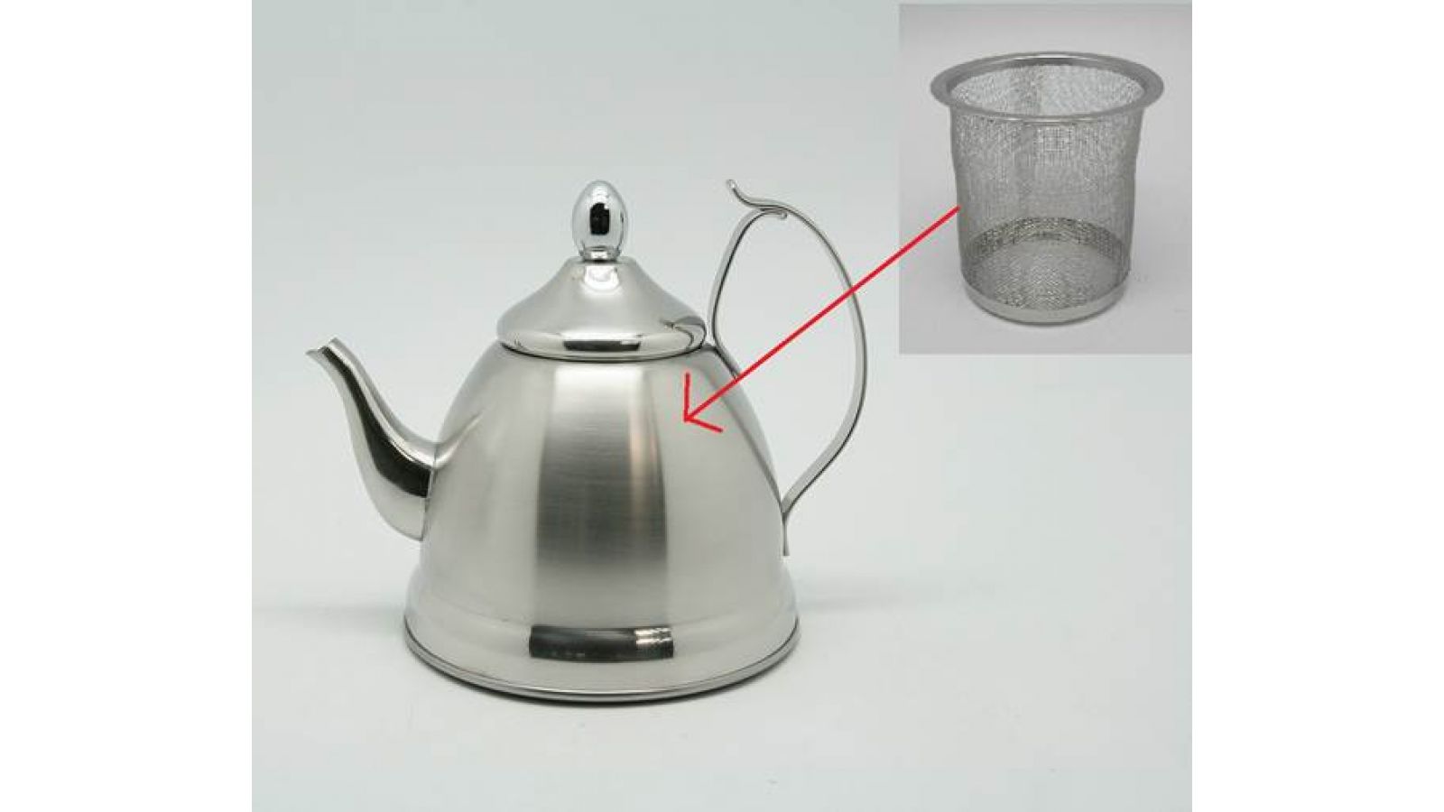 Nobili-Tea 1 Qt Stainless Steel Tea Kettle w/Infuser