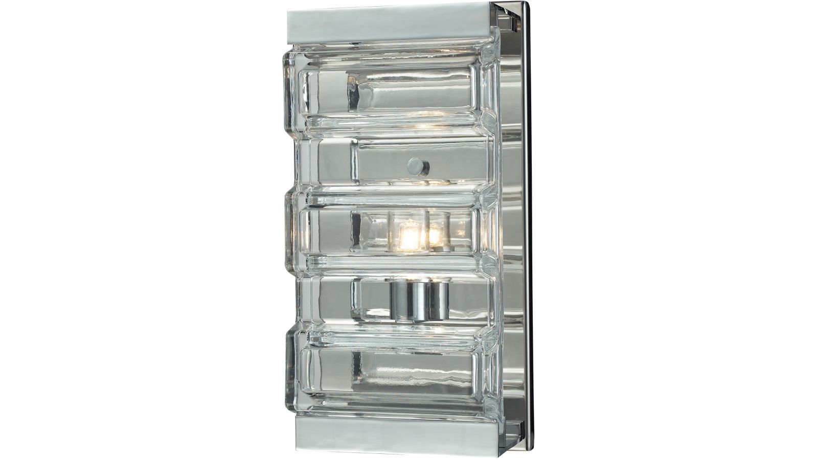 Corrugated glass sconce