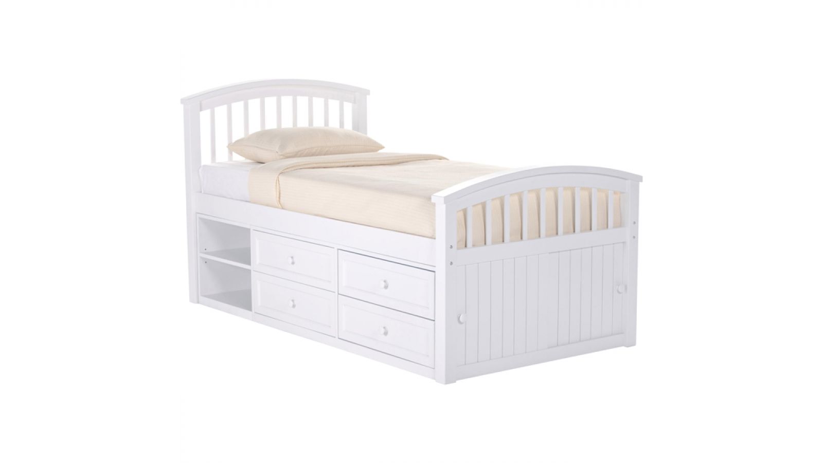 Captain\'s Bed in White Finish