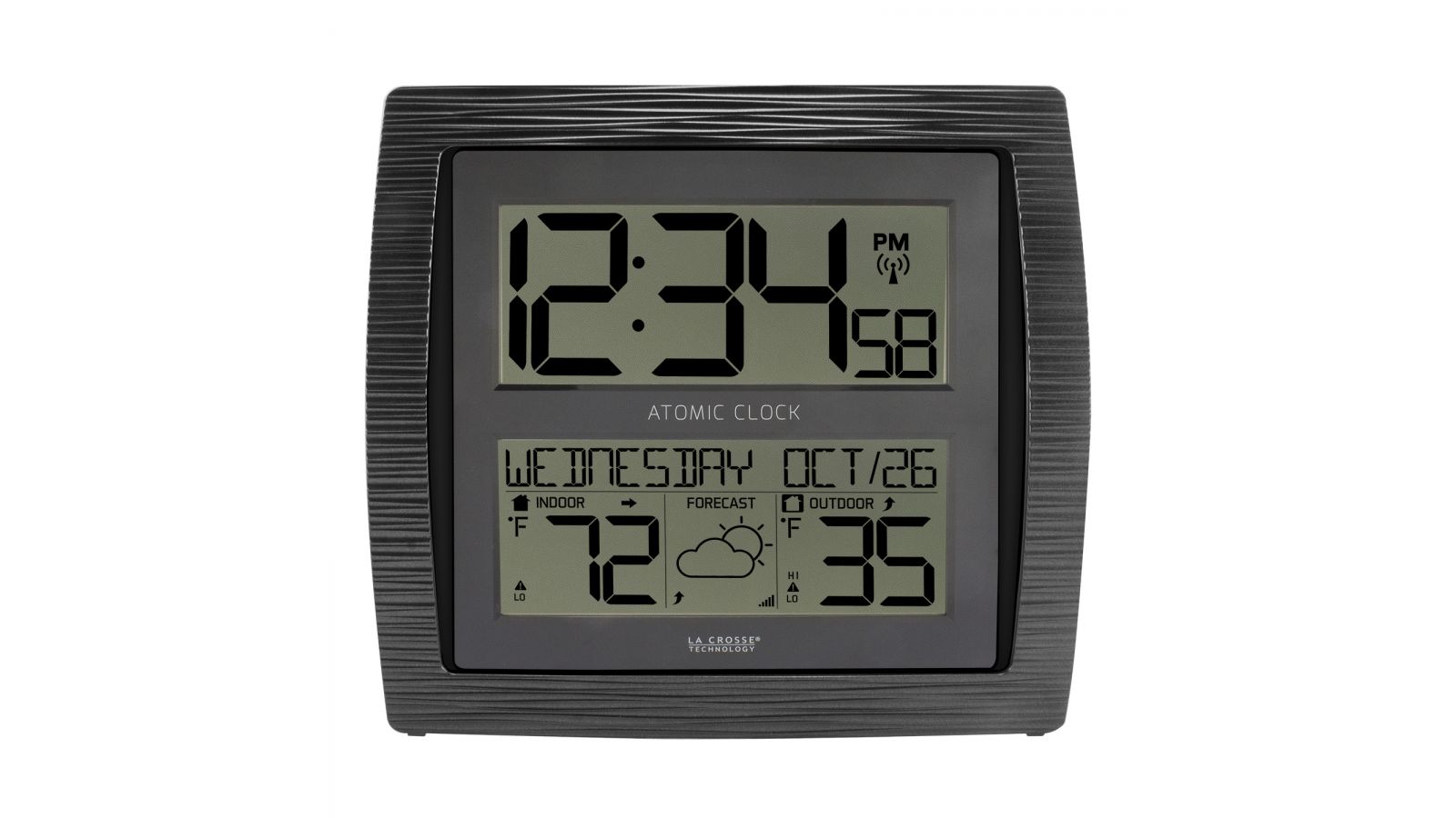 Atomic Clock & Weather Station with Indoor/Outdoor Temperature & Forecast
