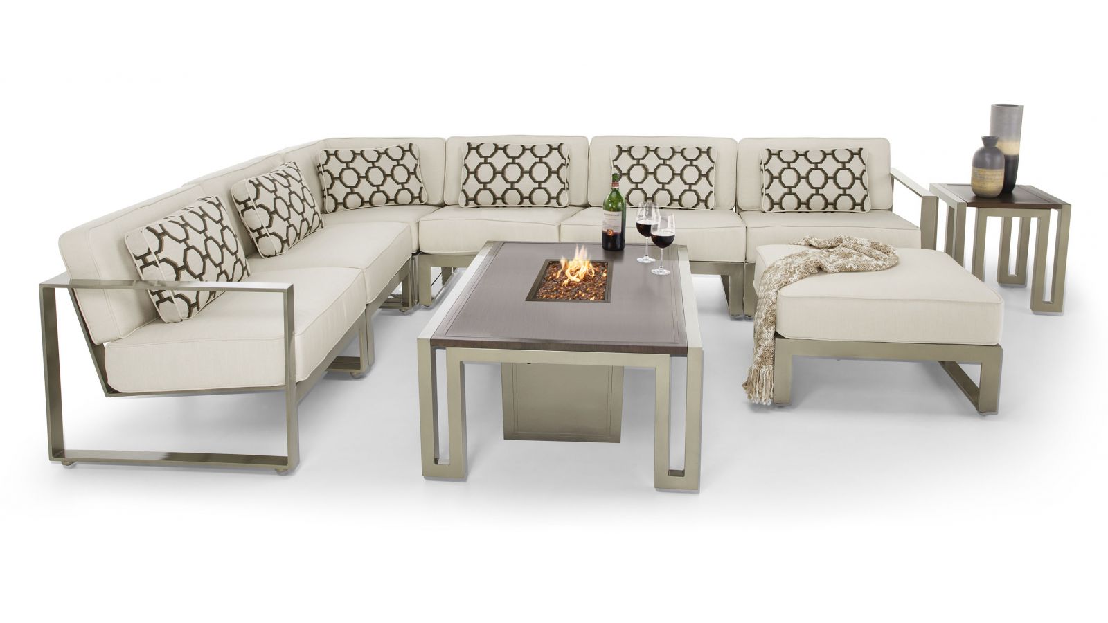 Park Place Sectional Deep Seating w/Fire Pit