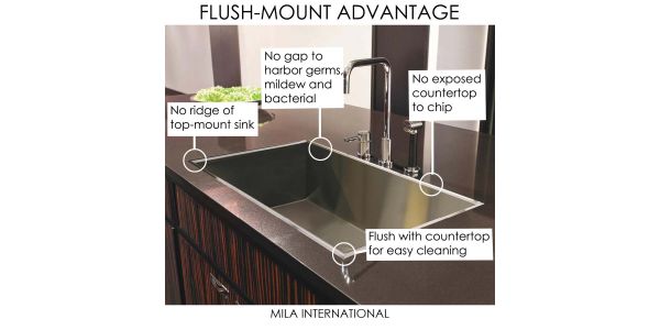 ARC Flush-Mount Sink for Kitchen and Bath