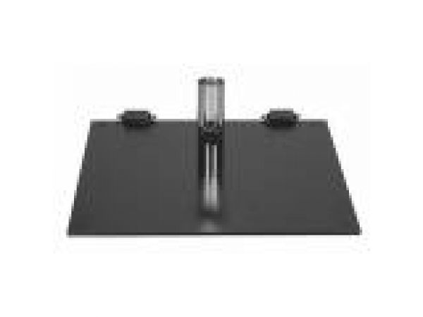 Black Powdercoated Steelplate stand w/ wheels