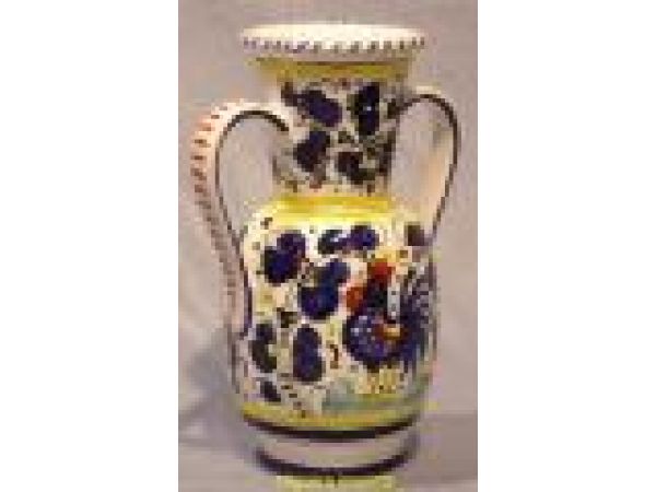 255/20 8'' Vase w/Handles - Galleto Blu