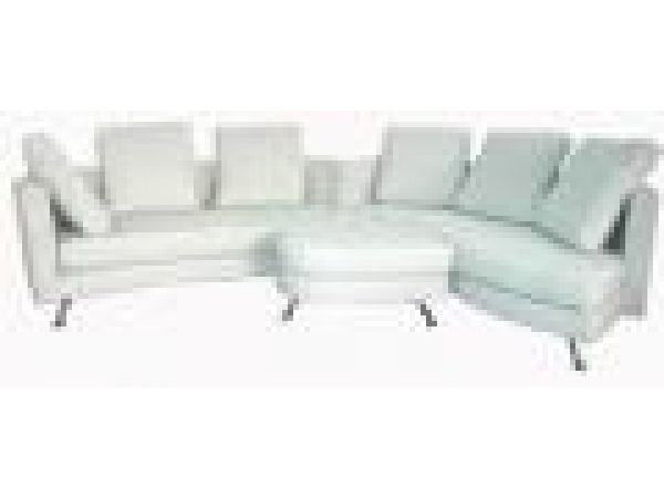 SL 241 White, Fabric Sectional Sofa Set