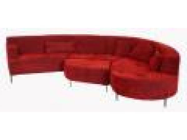 SL 221 Red, Red Fabric Sofa