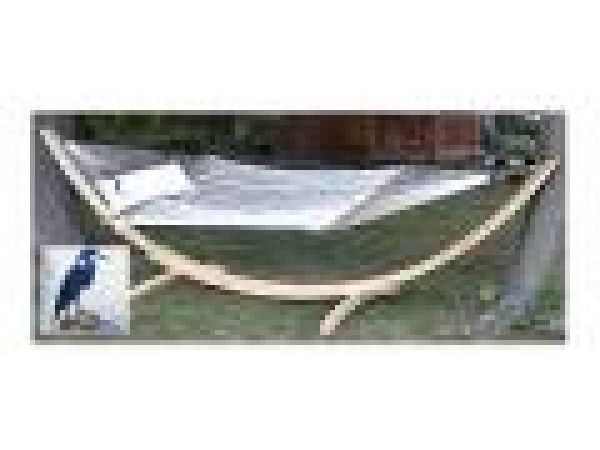 Cotton Woven Hammock w/Cypress Arch Stand and Hero