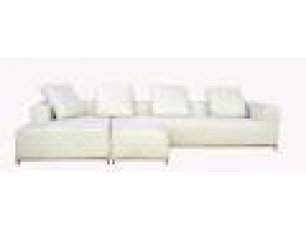 SL 168 White, Fabric Sectional Sofa