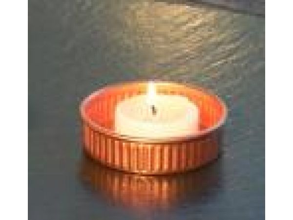 2  Copper Candle Coaster, embossed wall