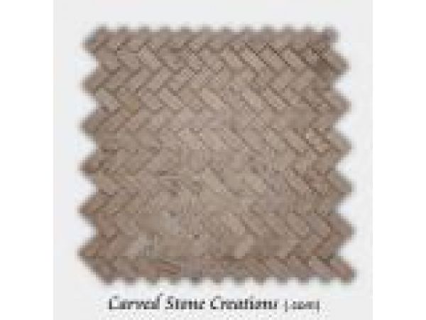 MOS-L002, Limestone Honed Herringbone Mosaic