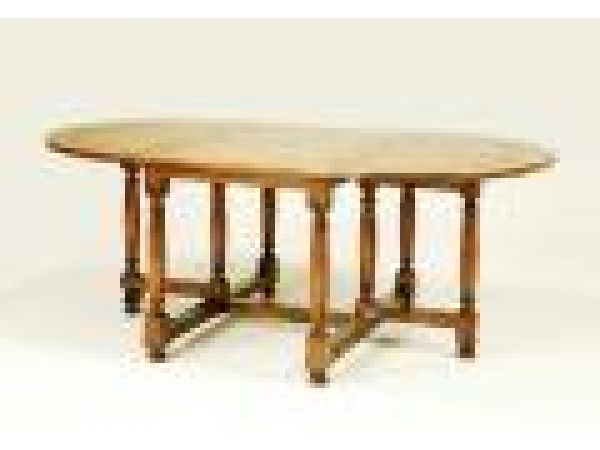 9774 Racetrack Oval Dropleaf Dining Table