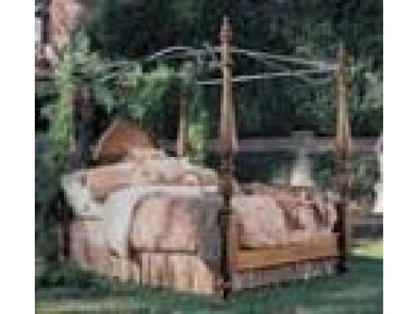 1522 Tall Poster Bed with Iron Canopy 5/0