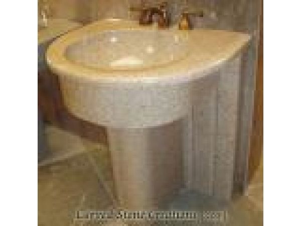 ABP-300, ''Majesty'' - Polished Granite Pedestal Sink