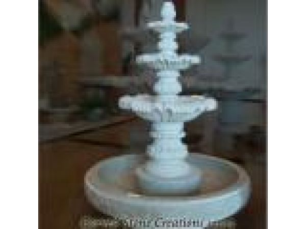 TF-17-52, Classical 3-Tiered Fountain W/Basin