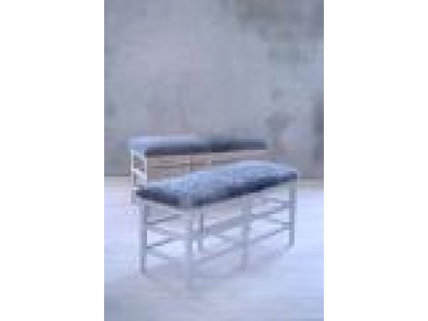 Faro bench in white tempera (birch)