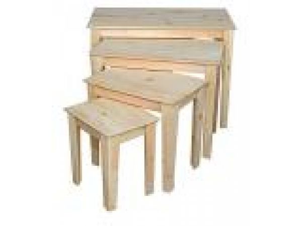 Solid Pine Nesting Tables - Set of 4