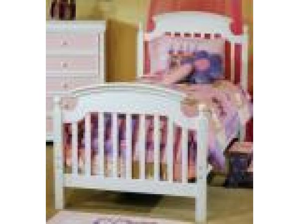 Crayons White Finish Twin Poster Bed